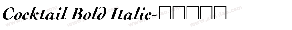 Cocktail Bold Italic字体转换